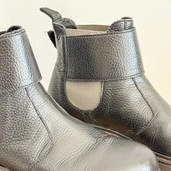 Erika Cavallini Semicouture Black Leather Platform Lug Sole Ankle Boots (RARE) - Picture 8 of 11